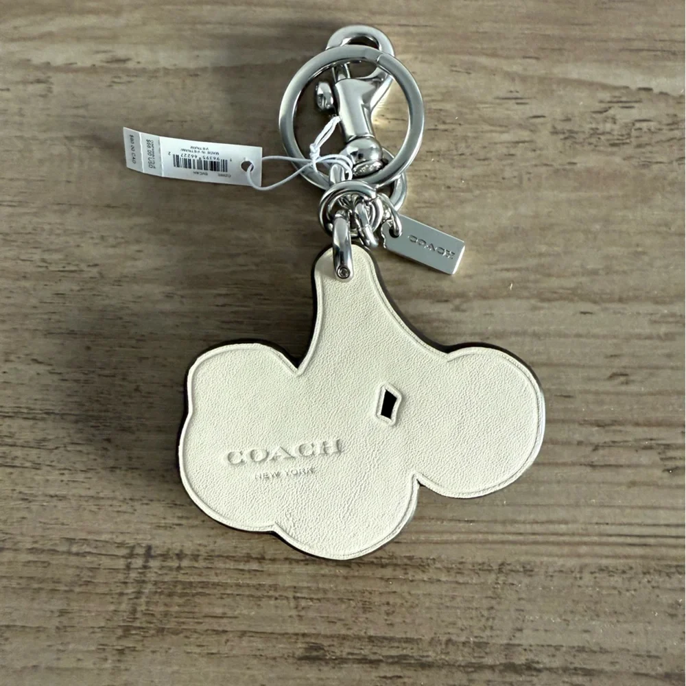 NWT Coach Red Cherry Keychain with Silver Red Accents CZ092
